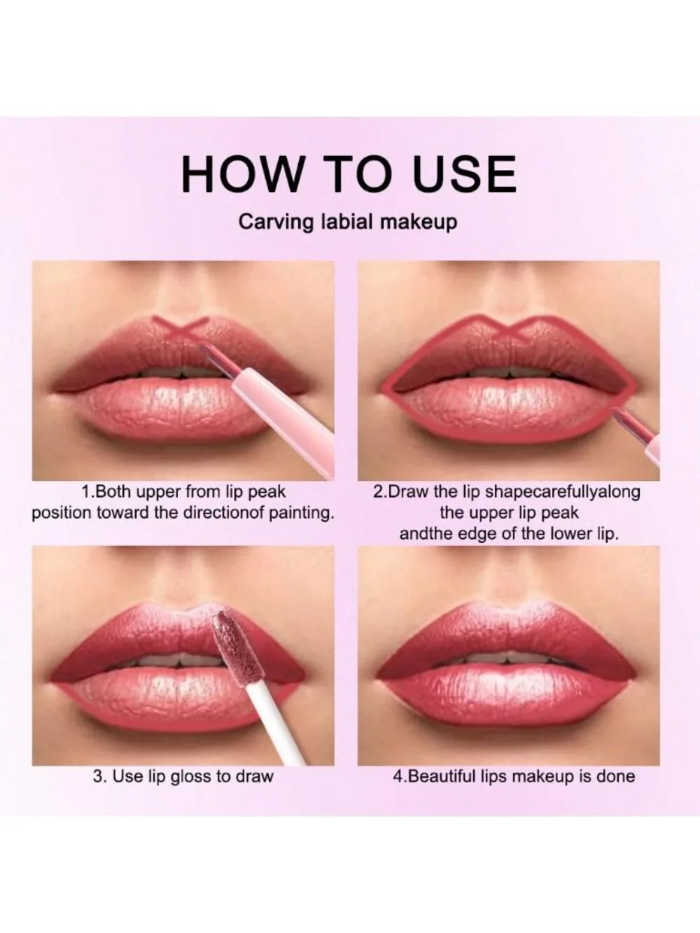 Womens 13# Mauve Red-Metallic Glitter Liquid Lipstick lippies Lip Gloss